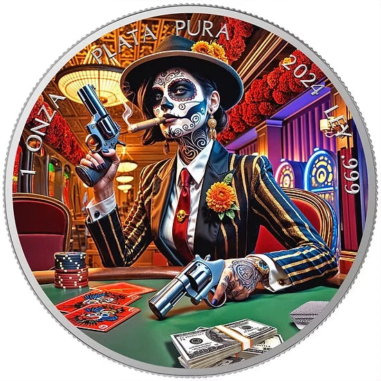 2024 Libertad – Día de los Muertos “Gangsta” 1oz Silver Coin
