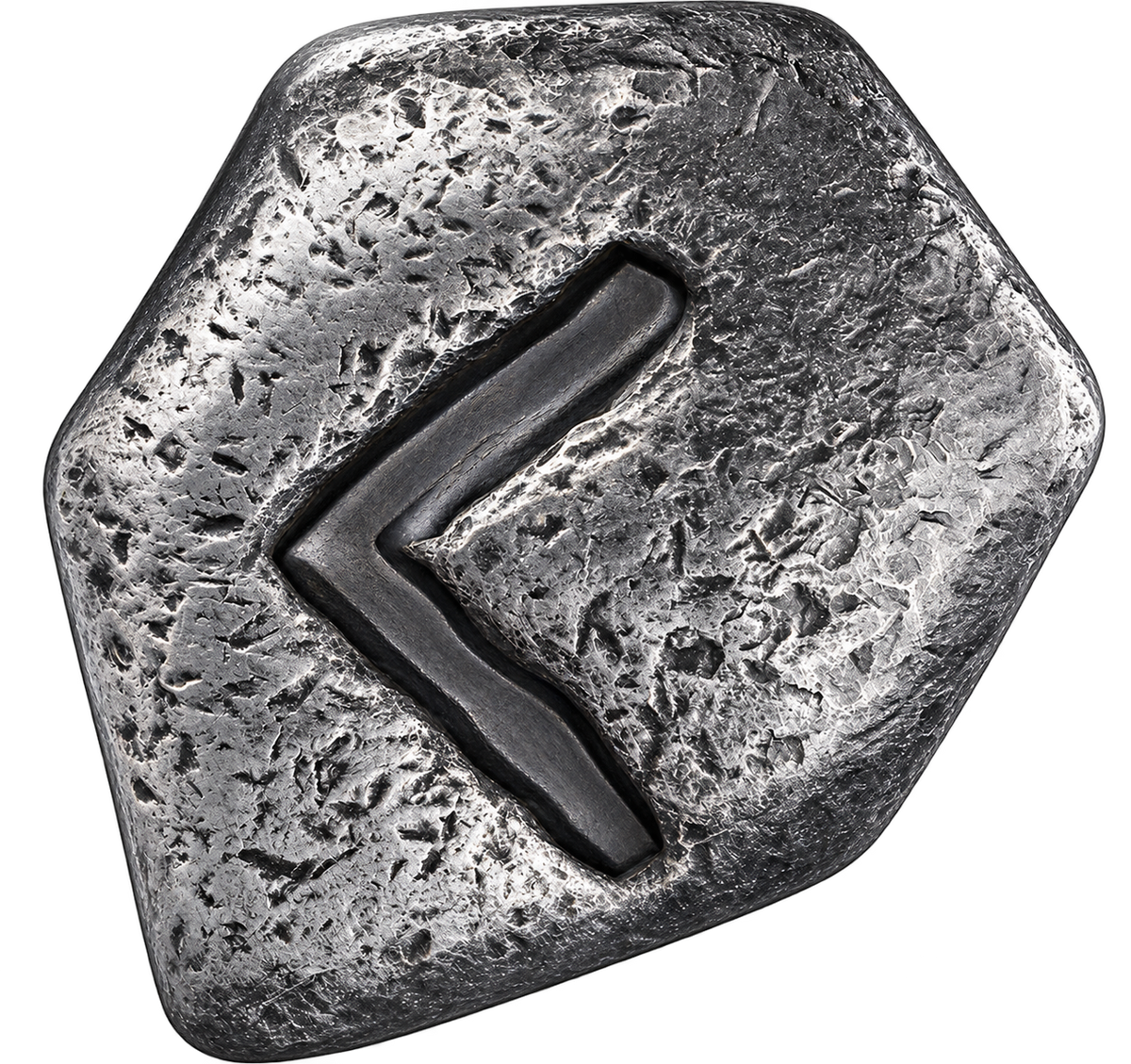 2025 Germania Mint Kenaz 1oz Ag .9999 Cast Silver Rune – 2,500 Mintage