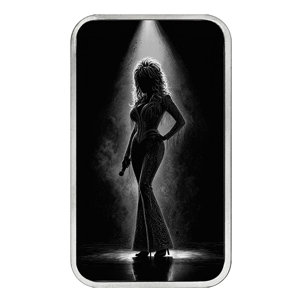 2026 Rhinestone Queen Colorized 1 oz .999 Fine Silver Bar – Mintage 2,026
