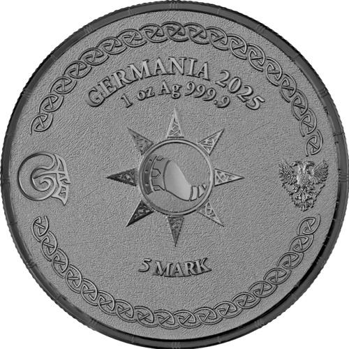2025 Germania Mint Ragnarök: Heimdall – 1 oz Black Silver BU
