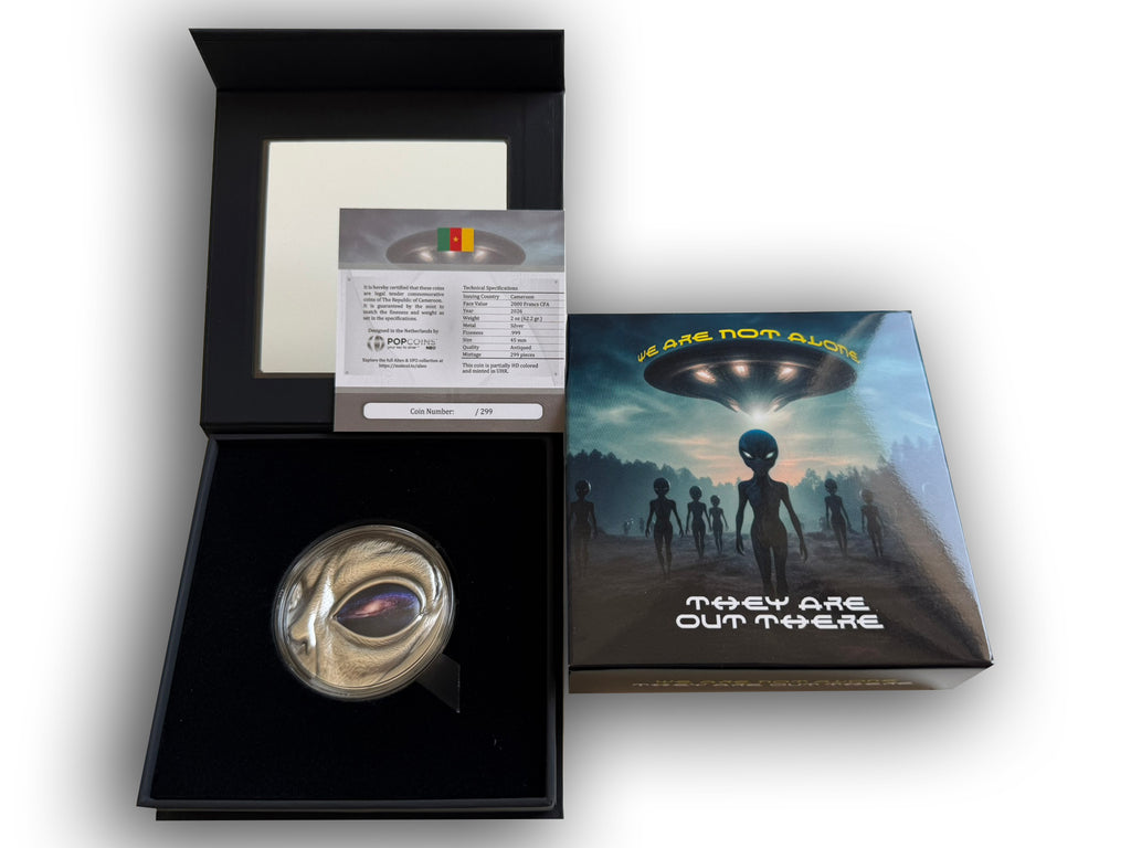 2026 Cameroon Alien Eye UHR 2oz Silver Coin | Limited Mintage 299
