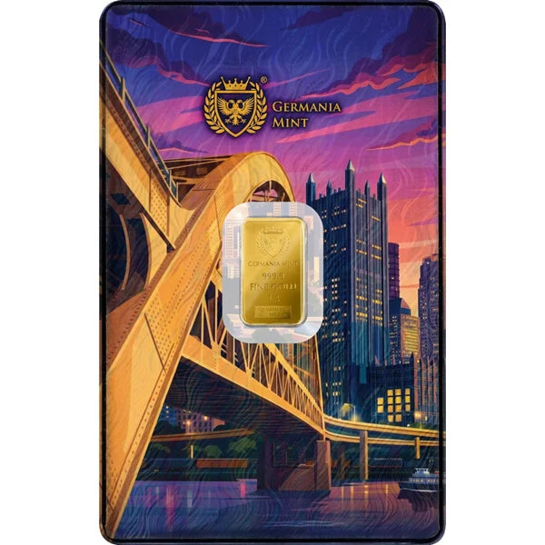 2026 Germania Mint ANA 1g .9999 Fine Gold Bullion Minted Bar Limited Mintage 2500
