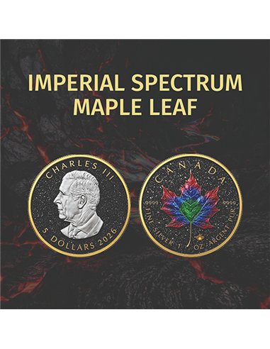2026 Canada Maple Leaf Imperial Spectrum Edition 1oz Silver Coin
