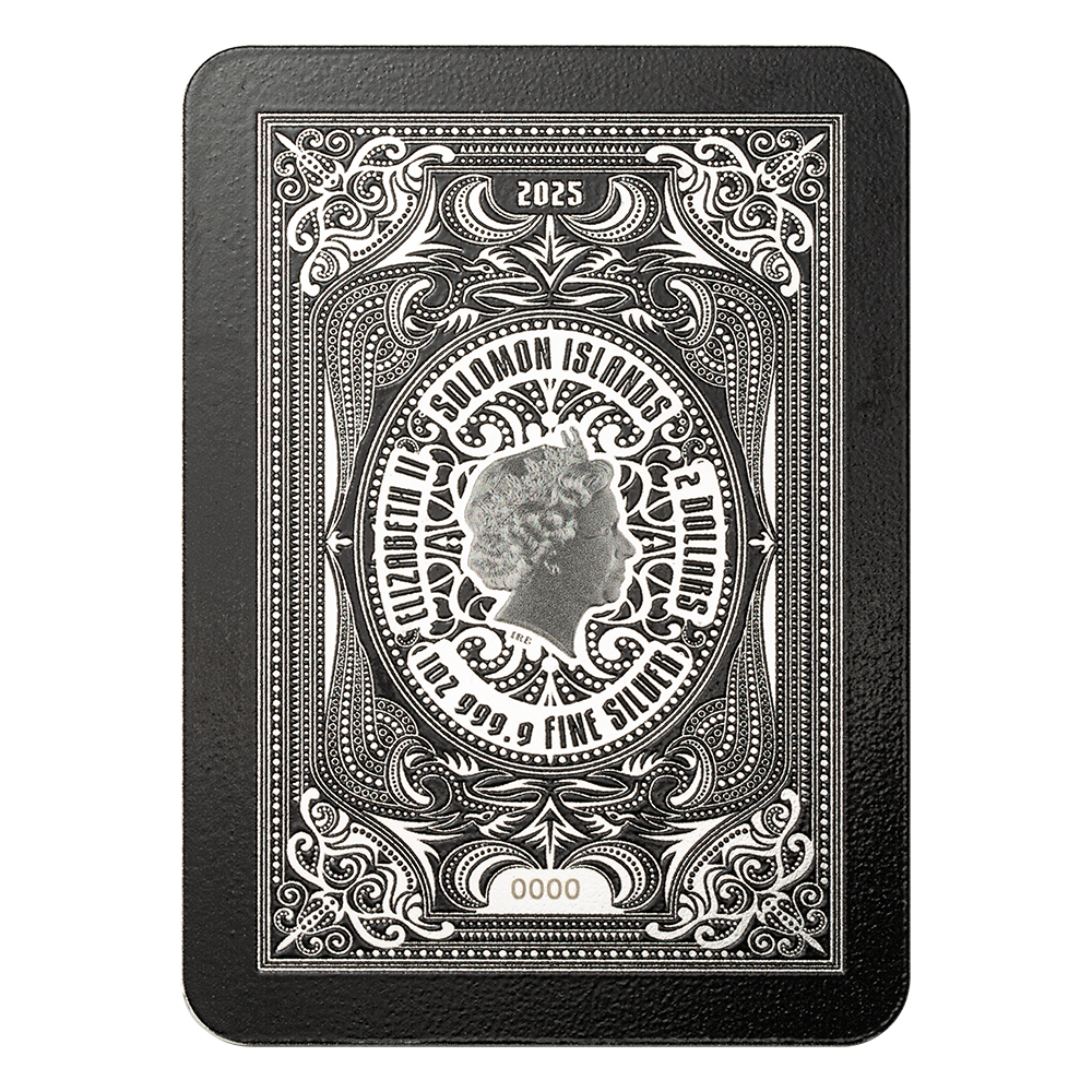 2025 Royal Flush King of Spades Coin 1 oz Silver Bar
