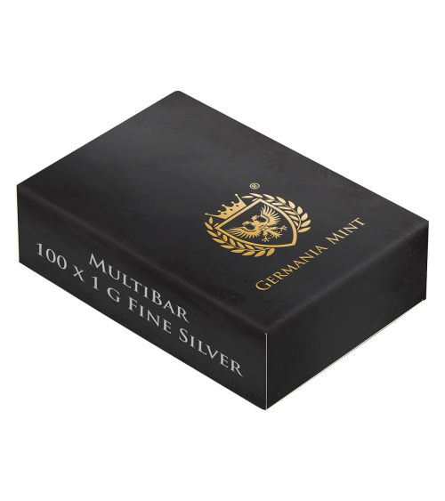Germania Mint Silver MultiBar 100 × 1g – 100g .9999 Fine Silver