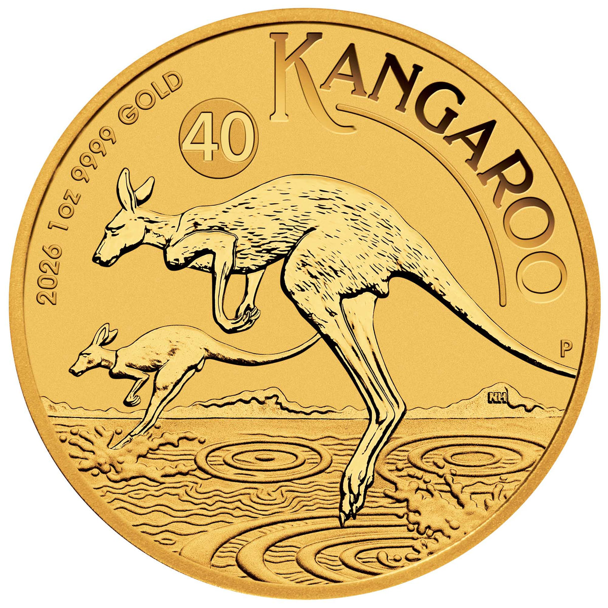 2026 Australian Kangaroo 1oz 99.99% Gold Bullion Coin – The Perth Mint (Pre-order)