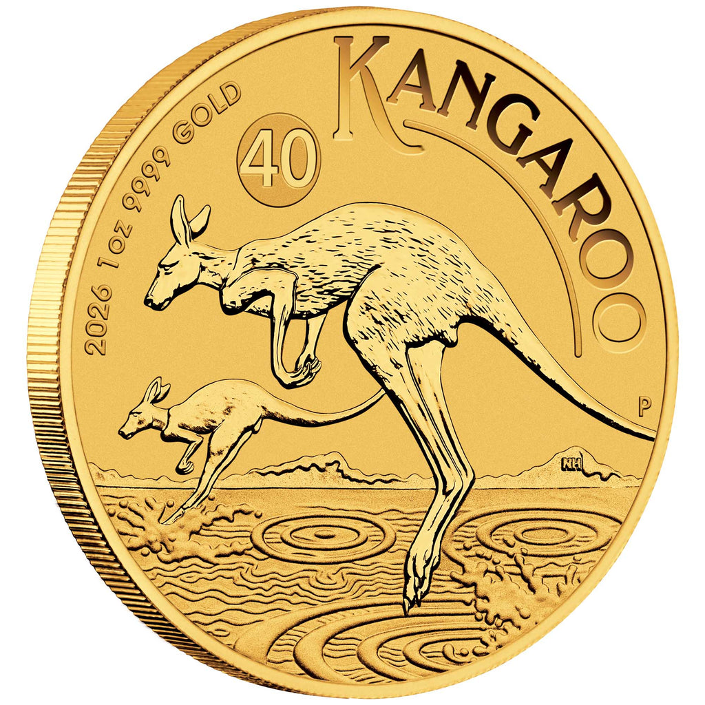 2026 Australian Kangaroo 1oz 99.99% Gold Bullion Coin – The Perth Mint (Pre-order)
