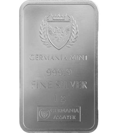 Germania Mint Silver MultiBar 100 × 1g – 100g .9999 Fine Silver