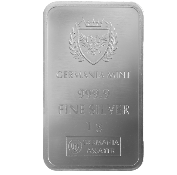 Germania Mint 1g Silver Bar – .9999 Fine Silver Bullion