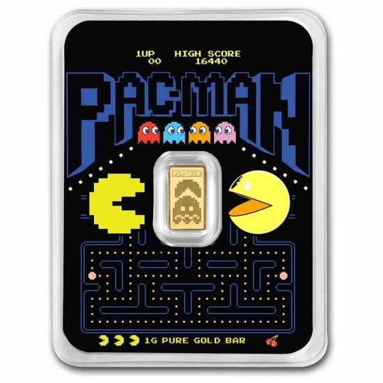 1 Gram PAMP Suisse PAC-MAN™ Gold Bar 45th Ann. (in TEP)