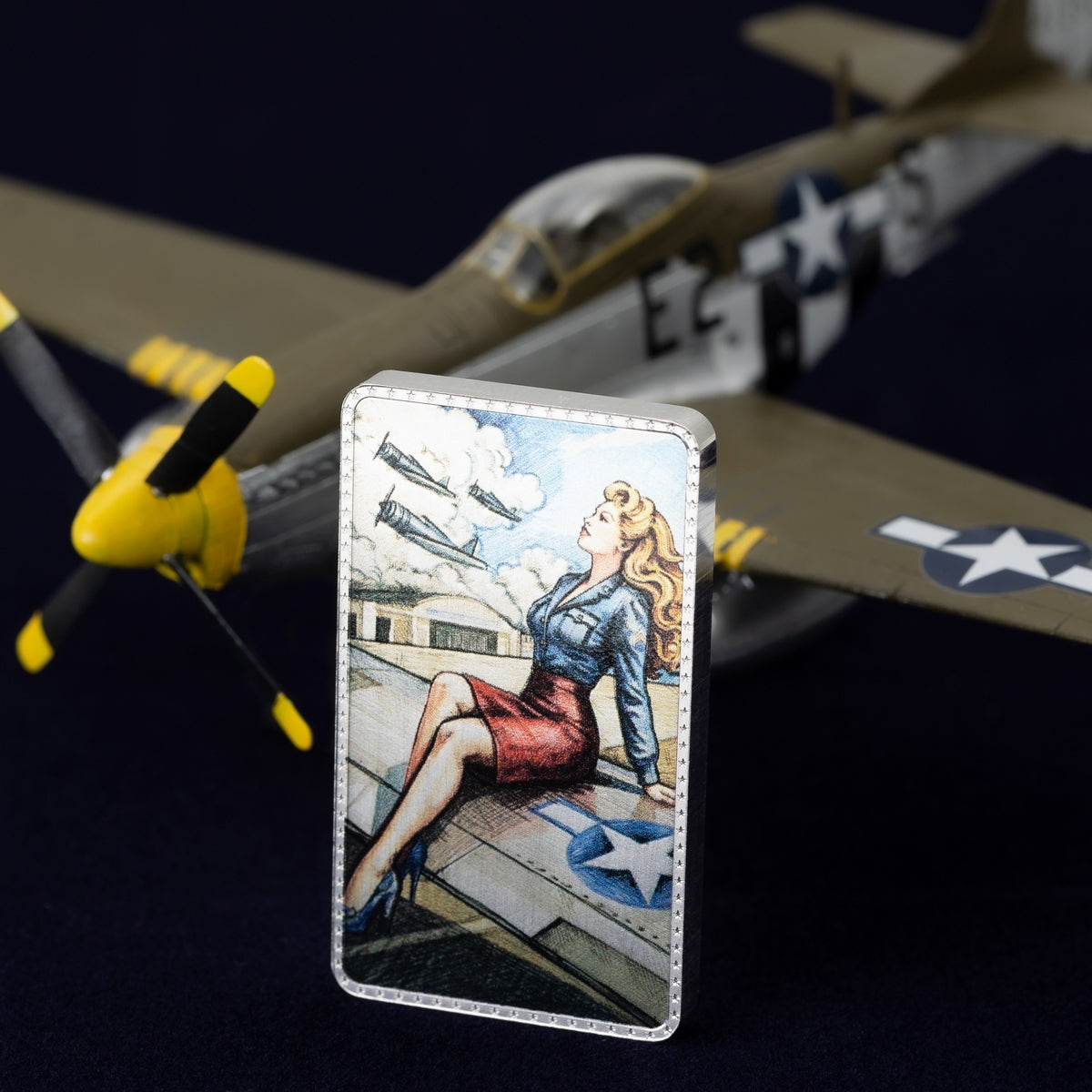 2026 Pin-Up Girls I Stand together 2 oz Silver Colorized Bar Czech Mint – Mintage 300