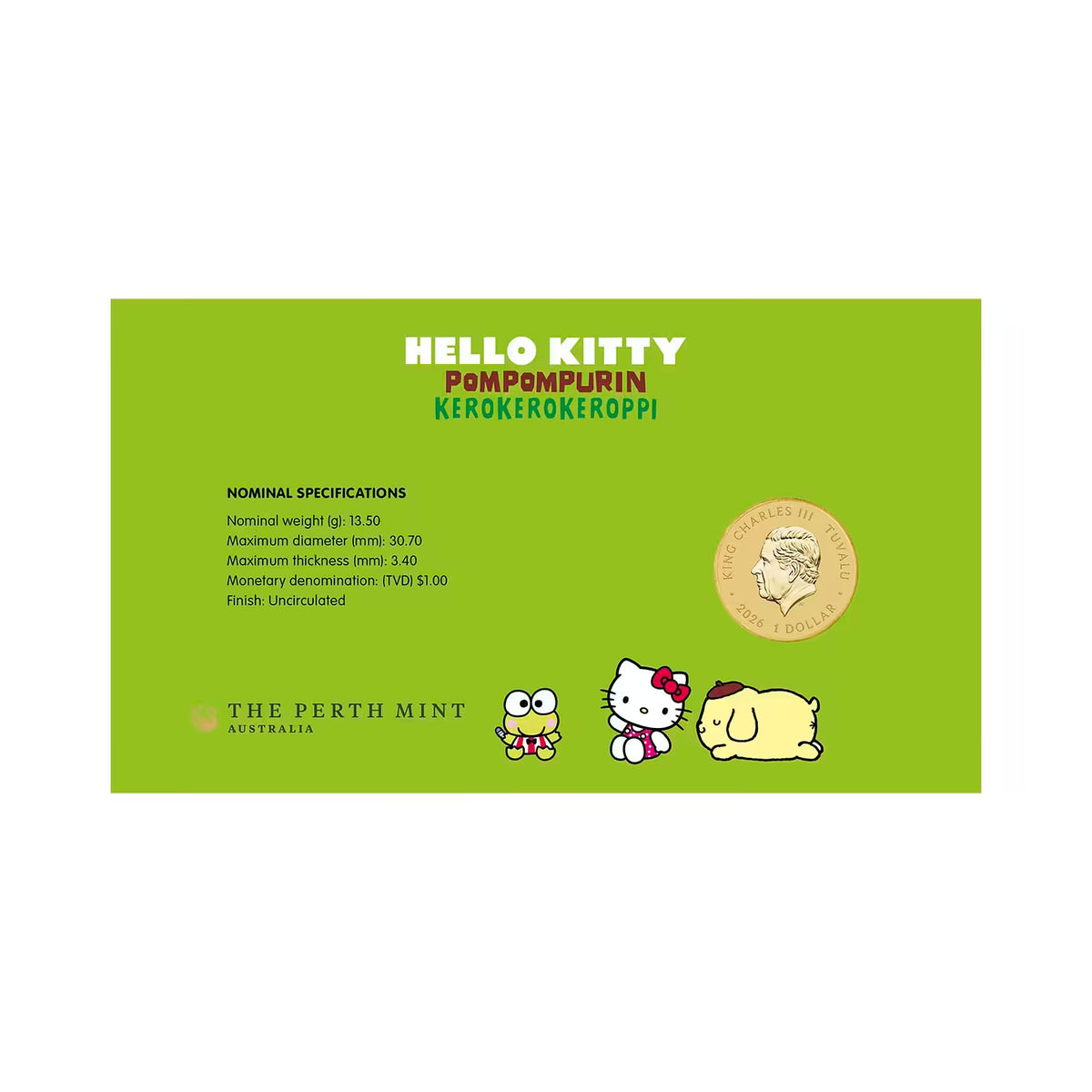 Hello Kitty, Keroppi & Pompompurin PNC