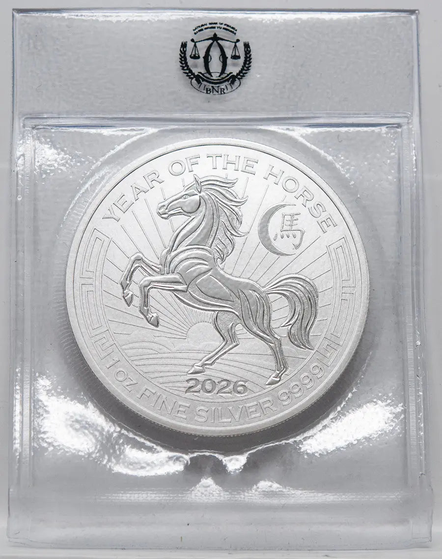 2026 Rwanda 50 Francs – Contemporary Zodiac Legacy: Year of the Horse 1oz Silver Reverse Proof