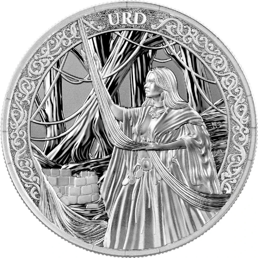 2026 Germania Mint Norns: Urd 1oz Silver BU Coin – 5 Mark .9999 Fine Silver