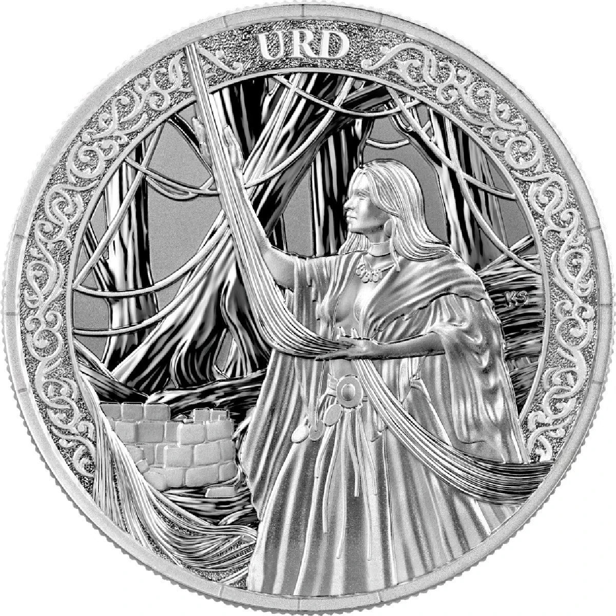 2026 Germania Mint Norns: Urd 1oz Silver BU Coin – 5 Mark .9999 Fine Silver