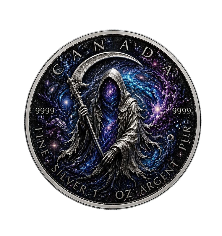 Cosmic Reaper – 2026 Canada $5 Maple Leaf 1oz .9999 Silver Coin