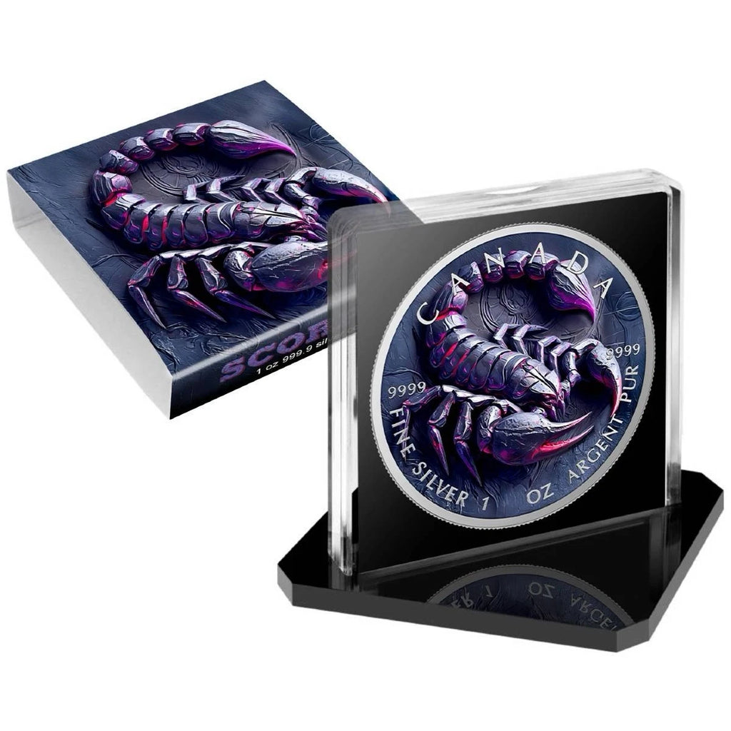 Scorpio – Stone Zodiac 2025 $5 Canada 1 oz Silver Coloured Coin