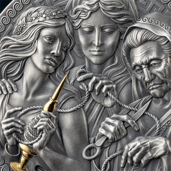 2025 Cameroon Moirai – The Great Greek Mythology 1oz Antiqued Silver Coin