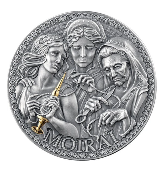 2025 Cameroon Moirai – The Great Greek Mythology 1oz Antiqued Silver Coin