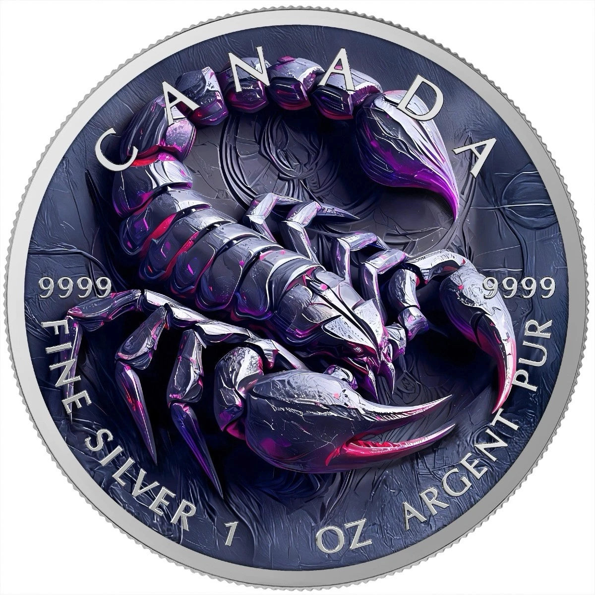 Scorpio – Stone Zodiac 2025 $5 Canada 1 oz Silver Coloured Coin