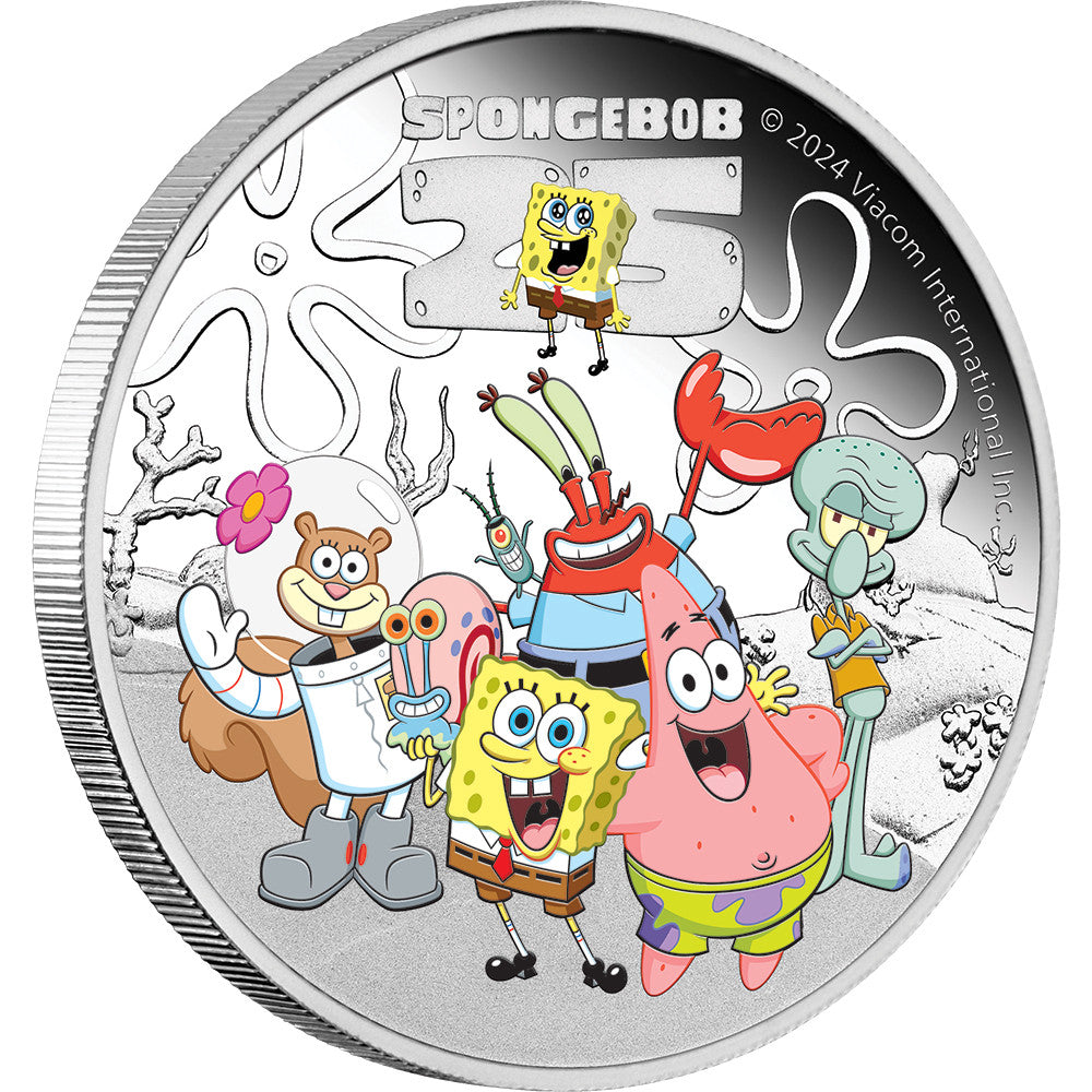 2024 SpongeBob SquarePants – SpongeBob & Friends 1oz Silver Proof Coin