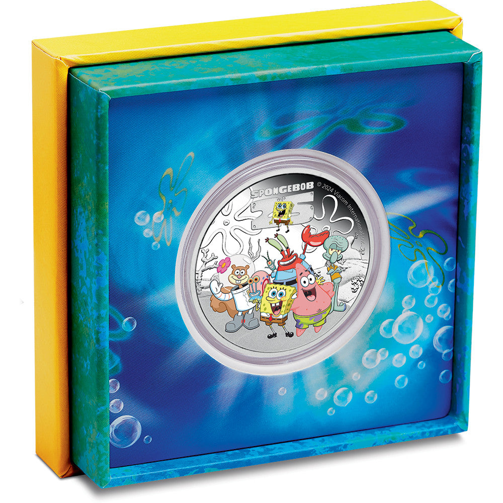 2024 SpongeBob SquarePants – SpongeBob & Friends 1oz Silver Proof Coin