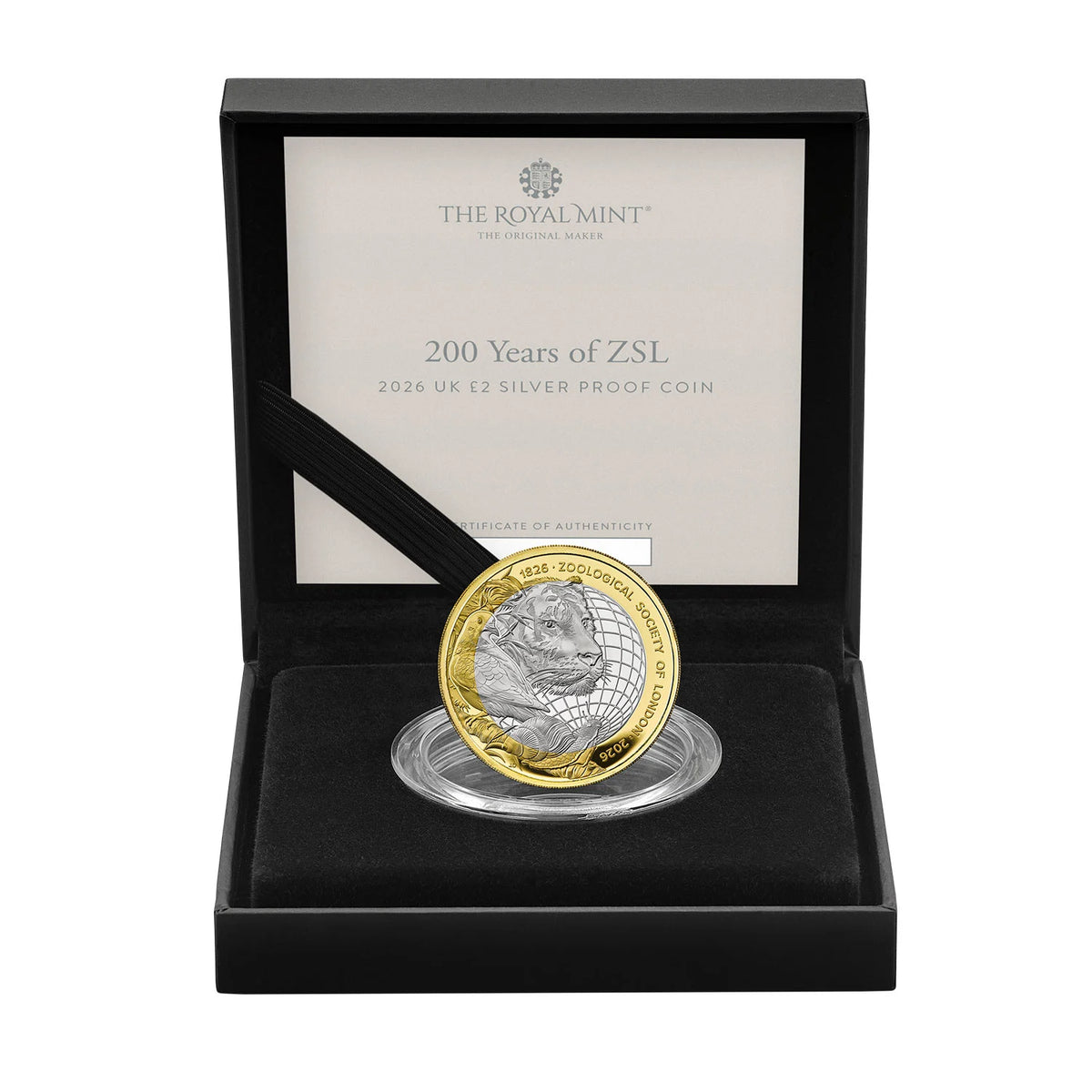 200 Years of ZSL 2026 UK £2 Silver Proof Coin – Limited Edition 1,500
