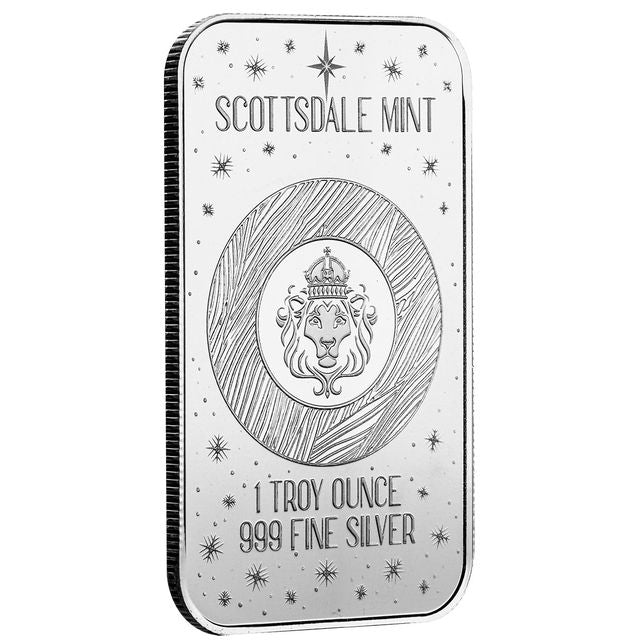 Scottsdale Mint Winter Wonderland – 1 oz Silver Colorized Bar Christmas Ornament